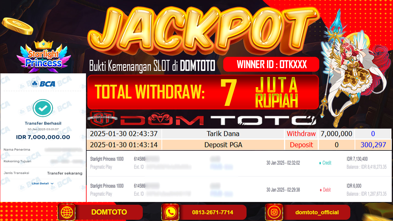 JACKPOT SLOT STARLIGHT PRINCES 1000 30 JANUARI 2025